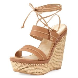 Stuart Weitzman Abandon Lace Up Platform Wedges
